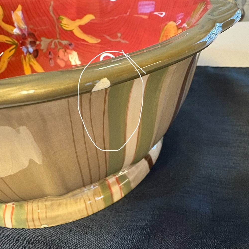Trac Octavia Hill Collection Ceramic Large Salad Serving Bowl - Picture 4 of 10